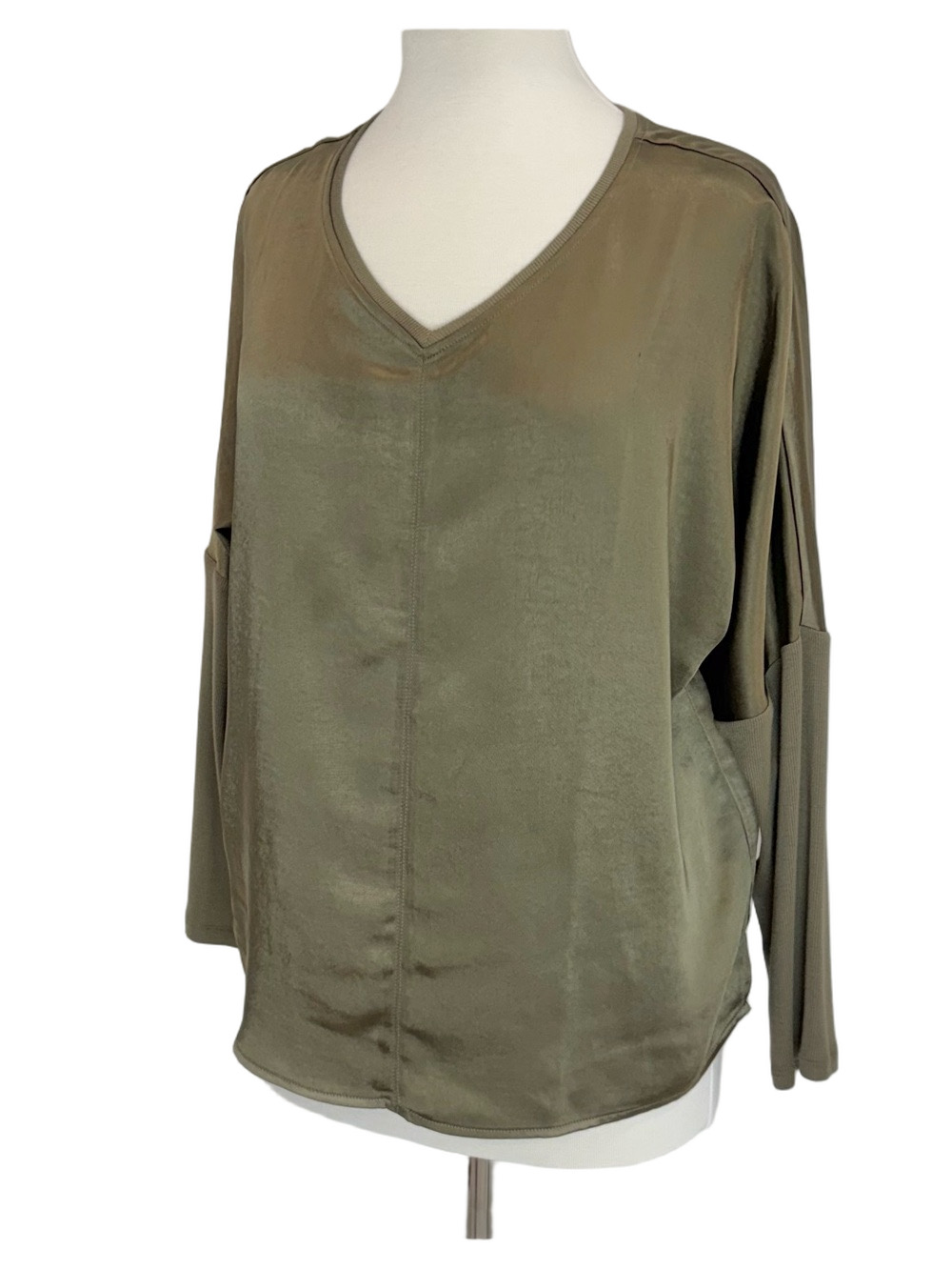Melissa Nepton olive satin Cindy top